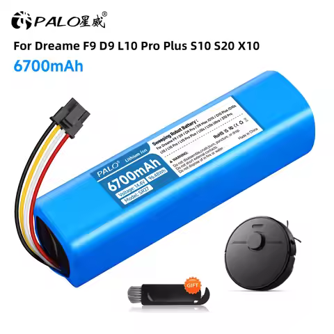 6700mAh P2008-4S2P-MMBK Replacement Battery for Dreame F9 D9 L10 Pro Plus S10 S20 S30 X10+ X20+ X30+