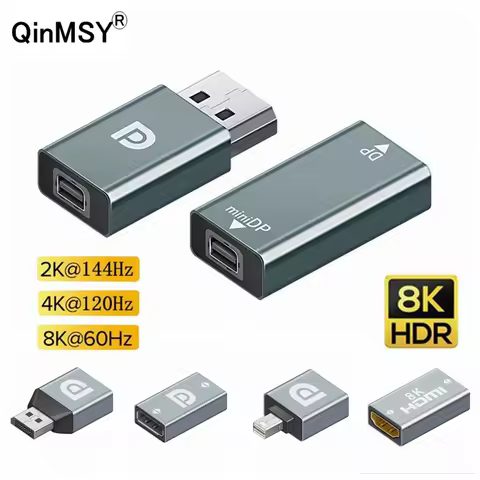 Displayport To Mini Displayport Male To Female To Female 8K Or 4K 60Hz Cable Extender Converter DP1.