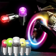 1Pc Bicycle Bike Mini Wheel Tire Air Valve Stem Cap Colorful LED Lights With Botton / Hub Aluminum L