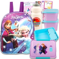 Frozen Mini Backpack and Lunch Box Bundle with Stickers, 11" (Frozen Preschool Toddler Set)