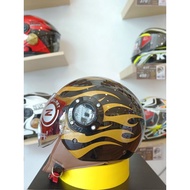ZEUS HELMET ZS-217 RETRO! GOLDEN FLAME