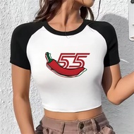 Ayrton Senna Cute Crop Top - Gyaru Grunge Streetwear Tee