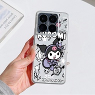 Sanrio Kuromi Y2K Doodle Clear Phone Case For XIAOMI 15T 14T Pro Poco X7 X6 F6 F7 M6 M7 M8 Pro/Ultra