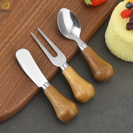 JM Cute Standing Butter Knife Sturdy Mini Cream Cheese Spreader Knives with Wooded Handle