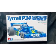 Tamiya 1/20 Tyrrell P34 Six Wheel F1 Formula Car, Assembled Model 1976 Japanese GP Version.Blue Body