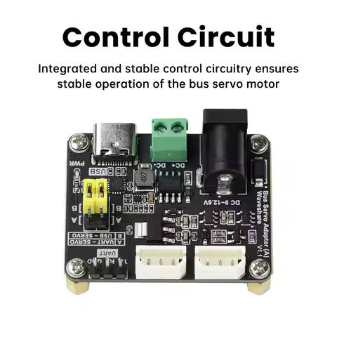 Multi-Servo Bus Controller for ST/SC Series Supports Up to 253 Servos via UART DC 9-12.6V Input for 
