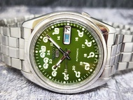 นาฬิกา Seiko automatic caliber 7009 เลขไทย Thai number สภาพสวยๆ หน้าปัดสีเขียว