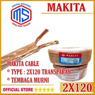 Makita Kabel Audio Speaker 2x120 100M transparan Tembaga Murni