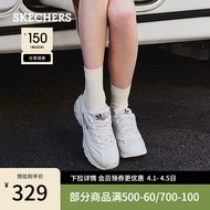 斯凯奇skechers老爹鞋女士熊猫鞋刺绣厚底内增高小白鞋子休闲百搭季 11977-白色/WHT 37.5