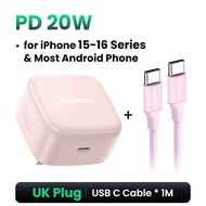 ( PD20W Charger + 1M USB-C Cable Set)  UGREEN  USB-C 20W PD Charger Fast Charging PD20W Power Adapte