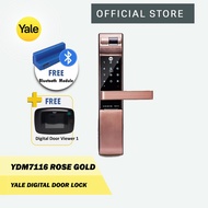 Yale YDM7116 Rose Gold Biometric Digital Door Lock (Free Bluetooth Module &amp; DDV1)