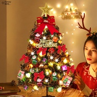 FG Desktop Christmas Tree LED Light 50CM 60CM Mini Table Gift Xmas Tree Artificial Christmas Tree Ornament Home Decoration