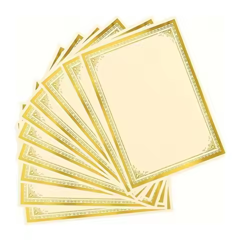 10PCS Award Certificate Paper Blank A4 Paper Diploma Certificate Paper for Graduation Ceremony Offic