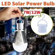7W/12W LED Solar Power Bulb E27 Protable LED Solar Lights Rechargeable Lampada LED Waterproof Outdoo