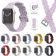 Lace Silicone Strap Sport Band For Apple Watch 7 6 SE 5 4 3 2 1 iWatch 41mm 45mm
