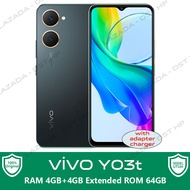 VIVO Y03t RAM 4GB ROM 64GB Baterai 5000mAh Helio G85 Garansi Resmi Hp Terbaru 2024 Bisa COD