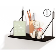 Cubicle Shelf with Hooks – 11.8" Office Cubicle Accessories for Work, Floating Wall Shelf for Cubicl