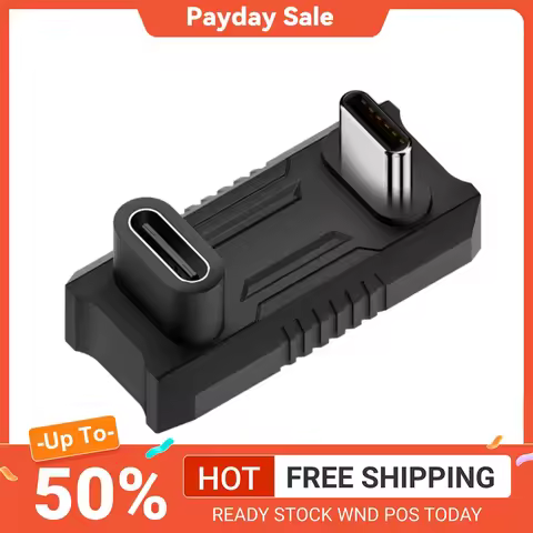 USB-C Male To USB-C Female Adapter PD140W USB C Male Female Adapter 180 Degree U-shaped for ASUS Rog