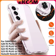 🇹🇭EKCAM เคสใสกันกระแทรก แบบใส กันกระแทก สําหรับ S20 S21 S22 S23 FE Plus Ultra Note 20 for Samsung Galaxy Clear M14 M22 M23 A02 A04 A04S A13-4G A14 A22-5G A23 A24 A33 A34 A53 A54 A73 Phone Case