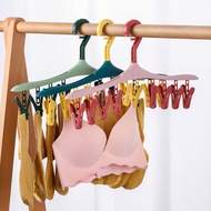 [Ready Stock] Plastic Socks Clip Drying Rack Student Dormitory Windproof Hanging Socks Rack Multifun