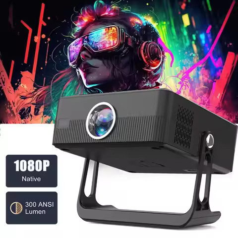 Projector Portable K7 300ANSI Android 13 1920*1080P Wifi6 BT5.0 4K Auto Focus for Home Outdoor Cinem