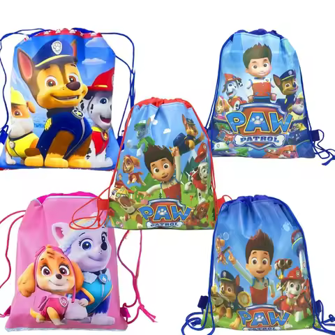 Paw Patrol Gift Bag Non-woven Paw Dog Drawstring Bag Bundle Pocket Storage Cloth Shopping Bag Backpa