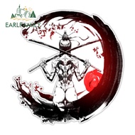 EARLFAMILY 13cm x 12.7cm snake katana swords Car Stickers Creative Decals Car Accessories Refrigerat