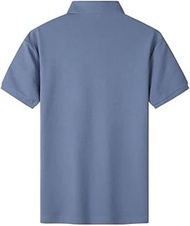 MMLLZEL Business casual cool feeling men's lapel short sleeve T-shirt male summer POLO shirt (Color : D, Size : XXXL code)