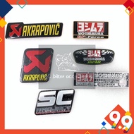 Emblems sticker Aluminum Heat resistant Motorcycle Exhaust Muffler Decal Sticker Logo Yoshimura Akra