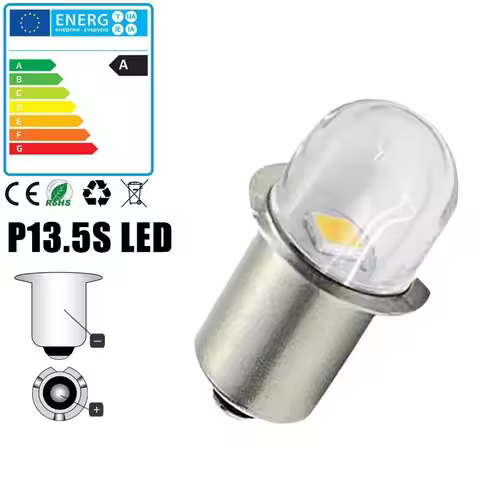 P13.5s Base Led Upgrade Bulbs White Maglite Flashlight Replacement Bulbs 6000k Torches Dc6v-12v Whit