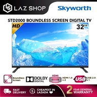 Skyworth 32 Inch HD Basic Digital TV 32STD2000 | Dolby Digital | Boundless Screen Design