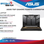 ASUS TUF GAMING F15 FX507Z-C4HN027W (15.6 FHD 144HZ / I5-12500H / 8GB + 1S / 512GB+1S /RTX 3050 4GB 