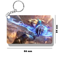 Ezreal General Skin Keychain printed on sturdy, durable PVC Card
