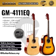 Gamma GM-4111-EQ Dreadnought 41 inch Acoustic Guitar with Cutaway With EQ / Preamp ( GM4111 / GM-411