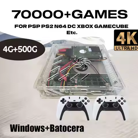NEW Super Console U7 Plug and Play On TV 500GB HDD 70000+ Reto Games Windows11 4G RAM 80 Emulator fo