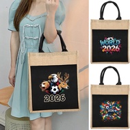 World Football race Soccer Tote Bag Shoulder Beg Athlete Handbag Japan Canvas Design Eco Shopping Ba