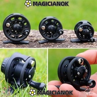 MAGICIANOK Ice Fishing Reel, Light Plastic Body Right/Left Hand Fly Ice Sea Fish Wheel, Fish Tackle 