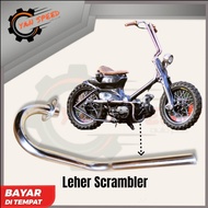 LEHER KNALPOT MODEL TRAIL SCRAMBLER BEBEK GRAND,SUPRA,VEGA R,C70,ASTREA,WIN