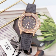 นาฬิกาผู้หญิง แบรนด์แท้ (Bolun)โบรัน สายยาง หน้าปัด 35 mm