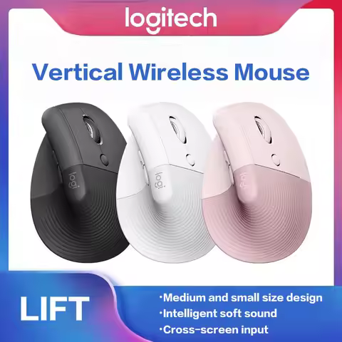 Logitech Lift Ergonomic Bluetooth Wireless Mouse Vertical Mouse Small Mouse Business Office 3 Device