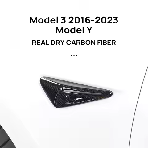 for Tesla Model 3 Y HW 3.0 Car Turn Signal Side Camera Protection Cover Real Carbon Fiber Decoration