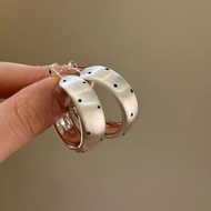 NOVA VOGUE⭐ Best Seller⭐ Japan Japan South Korea New Style Silver Brushed Polka Dot Light Luxury Hig