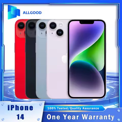Original Apple iPhone 14 US Version Unlocked - Dual eSIM Only, 6.1" OLED, A15 Bionic, 6GB RAM, 5G Fa