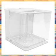 (GRSU) Fish Tank Aquarium Fish Tank Easy to Change the Water Acrylic Plastic Self-Cleaning Small Fis