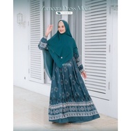 Attin-Zameera Dress Mom Royale Burgundy-Emerald Blue Latifa Gamis