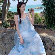 Plus Size French Style Gradient 3D Butterfly Dress