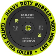 RAGE Fitness Bumper Plates (10, 15, 25, 35, 45lbs)