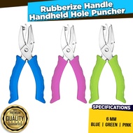 Rubberize Handle Handheld Hole Puncher 6MM (blue | pink | green)