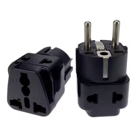 White Black copper 2in1 AU UK US to EU Universal Germany France Indonesia South Korea Russia Travel 