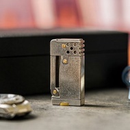 【FREED】仿舊古銀滾花按壓銅殼煤油打火機 客製化 情人節禮物